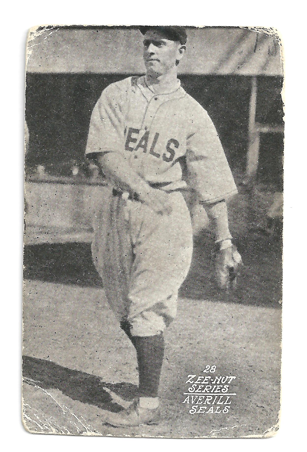 Earl 1928 San Francsico Seals Zee Nut baseball card Sportspress Northwest