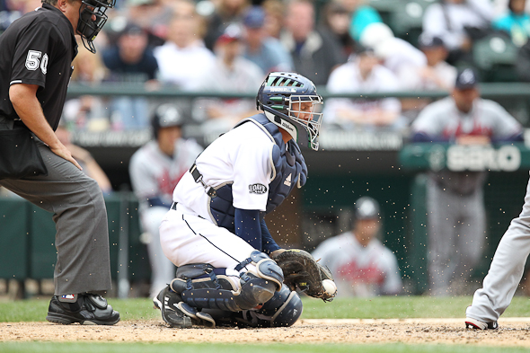 Josh Bard catches Felix Hernandez